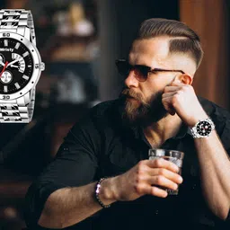 wristy Analog Watch - For Men sb02 black-sb04 black-sb04 white image 2