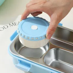 vsell The Ultimate 3-Compartment Leak-Proof Seals 750ml Stainless Steel Lunch Box 3 Containers Lunch Box image 3