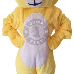 JUMP N PLAY Yellow And White Teddy Bear Costume ,Velvet Fabric ,(6 Feet) Elders Halloween Costume-picture-28