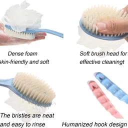 dr.gadget 2 IN 1 Body Brush Back Scrubber for Shower Bath Back Scrubber with Soft Loofah image 3