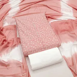 Unstitched Cotton Blend Salwar Suit Material Printed-image-3