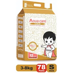 aqua care Baby Diaper Double Layer Leakage Protection|Cotton Soft High Absorb Technology - S-picture-48
