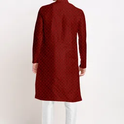 kaashi couture Men Cotton Silk Kurta Pyjama Set image 2