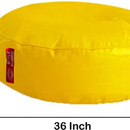 txor XL Premium Leatherette Classic Round Floor Cushion Bean Bag Footstool With Bean Filling image 3