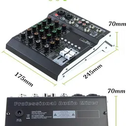 da.beatz. TP-4M 4 Channel Audio Mixer XLR/TRS USB BT 48V Phantom 99 DSP FX Aux Output Digital Sound Mixer image 5