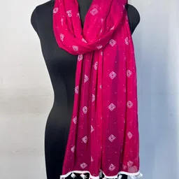 nayerang Chiffon Printed Pink Women Dupatta image 2