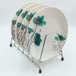 perfectdine NEW2025_Melamine Full & Half Round Printed Dinner/Lunch Plate (10.5" & 8inches) Dinner Plate image 2