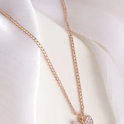 JOKER & WITCH Rose Gold-Plated Rhinestone Butterfly Charm Pendant-picture-41