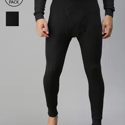 LUX PARKER Men Pack Of 2 Solid  Cotton Thermal Bottom-picture-29