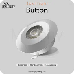 murphy 2 W LED Button Round Spot Light (Warm White, Golden Yellow) Pack of 6 Spot Light Ceiling Lamp image 2