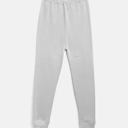 Kanvin Boys Pack Of 2 Grey & White Solid Thermal Bottoms image 4