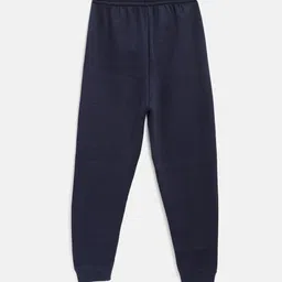 Kanvin Boys Pack Of 2 Turquoise Blue & Navy Blue Solid Thermal Bottoms image 4