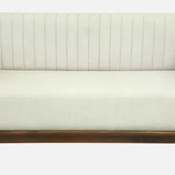 woodsworth from pepperfry Gorzow Sheesham Wood 2 Seater Sofa In Beige Colour image 5