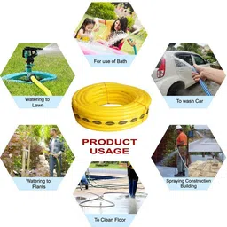 lingaraj 0.5 Inch PVC Flexible Hose Pipe for Gardening, Watering, Washing, 50 ft. Approx Hose Pipe image 4
