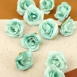 satyam kraft Artificial Flower Small Rose for Craft, Party and Home Decoration - 12 Piece Green Rose Artificial Flower image 5