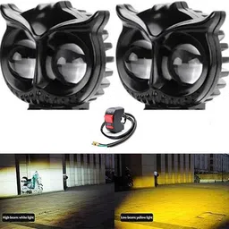 jkm traders stylish owl shape light eagle eye Light Fog Light Yellow - White + Flashing Fog Lamp Car, Motorbike LED (12 V, 25 W)-picture-14