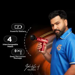 mitti castle Premium Deep Tissue Mini Massage Gun for Pain Relief with 4 Attachments image 2