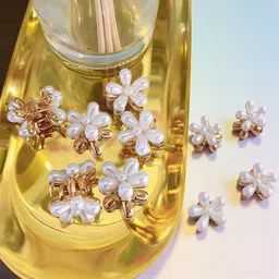 freebies Pack of 6 Small Pearl Design Hair Clutcher for Girls Hair Clip-picture-38