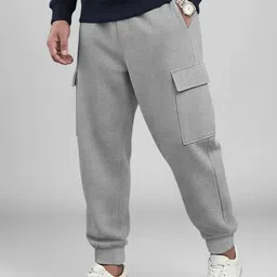 tripr Men Night Suit Set Blue, Grey Solid image 5