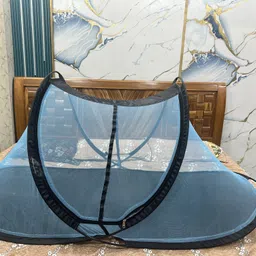 zotofly Polyester Kids Washable Foldable ( 0 TO 5 YEARS ) Of Baby Nets With Size ( L-4ft * B-2.3ft * H-2ft ) Mosquito Net image 3