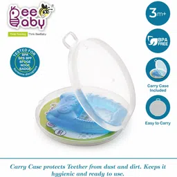 beebaby Owl Shape Water Filled Teether with Carry Case, Cooling Teether, 3M+ - Pack of 2 Teether image 2