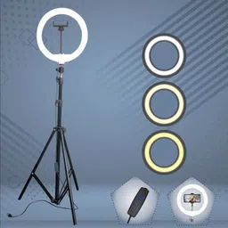 SHINEON 10 “ Big Selfie LED with 7ft ring light Stand for tik tok with Phone Holder Flash-picture-10