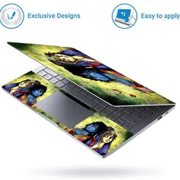 Techfit HD Printed Easy to Install Full Panel Laptop Skin/Sticker/Stretchable Vinyl/Cover for all Size Laptops upto 15.6 inch No Residue, Bubble Free - Cute Radha Krishna Self Adhesive Vinyl Laptop Decal 15.6 image 2