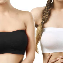 Pack of 2 Women Bandeau/Tube Non Padded Bra-image-18