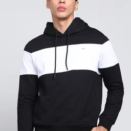 park avenue Men Full Sleeve Color Block Hooded Sweatshirt-picture-10