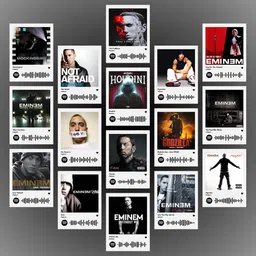 indoart net Eminem Poster | Photocards Mini Posters Kit (Set of 16) | Collage Kit Photocard Size (8 x 6 cm) Posters for Phone Accessories, Bedroom, Office, Living room (Eminem) Photographic Paper-picture-25
