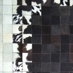 dazzhome White & Brown Hair On Leather Abstract Hand Woven 9ftx12ft Carpet image 4