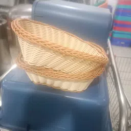 mabtech Polyresin Square Shape Round Wicker Storage Basket image 4