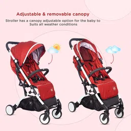 meemee Premium Baby Stroller Pram for 0-3 Years| Soft Foam Handle, Airport-friendly Pram image 2