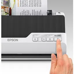 Epson - DS-C490 Compact Desktop Document with Auto Feeder Scanner image 3