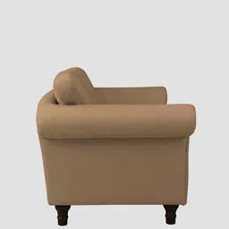 febonic Rana Fabric 1 Seater Sofa in Copper Brown Color image 5