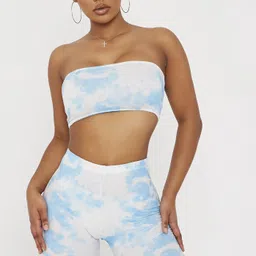 i saw it first Tie & Dye Women Blue Cycling Shorts-picture-11