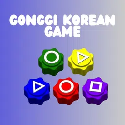 countrylink Gonggi Korean Game Set of 5 Stones Gaming Dice Set with Colorful Button Design image 1