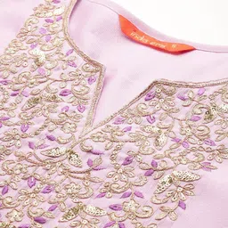 indo era Women Viscose Rayon Kurta Pant Dupatta Set image 5