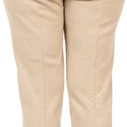 twenty me Women Regular Fit Beige Wool Trousers image 2