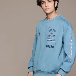 roadster Men Full Sleeve Printed Sweatshirt image 5