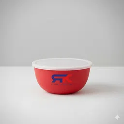 Stainless Steel Storage Bowl 800 ML Flora Bowl with Airtight Lid - Red Food Storage Container-image-58