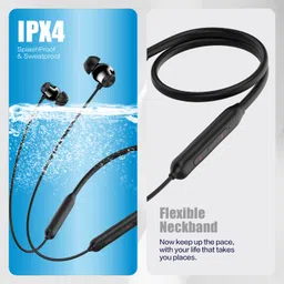 techfire T60 Bullets Wireless Z Bass Edition Neckband headphone with 40 hr playtime Bluetooth Headset image 4