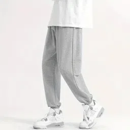 dockstreet Men Solid Grey Track Pants-picture-19