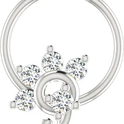 avsar Vanya 14kt Cubic Zirconia White Gold Nose Wire-picture-14