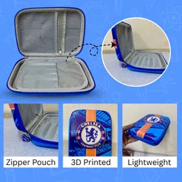 koyara Chelsea Fan Edition 3D Chelsea Sports Team, Kids Favourite Sports Series Art EVA Pencil Box image 3