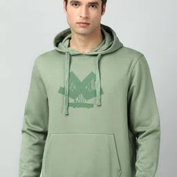 wrogn Men Full Sleeve Solid Hooded Sweatshirt-picture-15