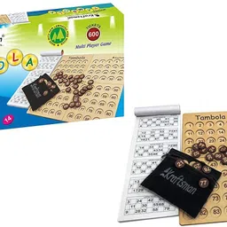 braintastic Portable Wooden Tambola Board Game with 600 Different Tickets for Kids Educational Board Games image 5