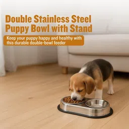 Get Plumm Stainless Steel Pet Bowls for Dogs | Slow Feeder for Dogs & Cat | Stainless Steel Pet Bowl image 3