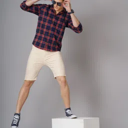 hardsoda Solid Men Pink Denim Shorts-picture-10