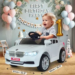 mekashi Electric Toy Car for Kids with Remote Control, LED Lights, Music Car Battery Operated Ride On image 3